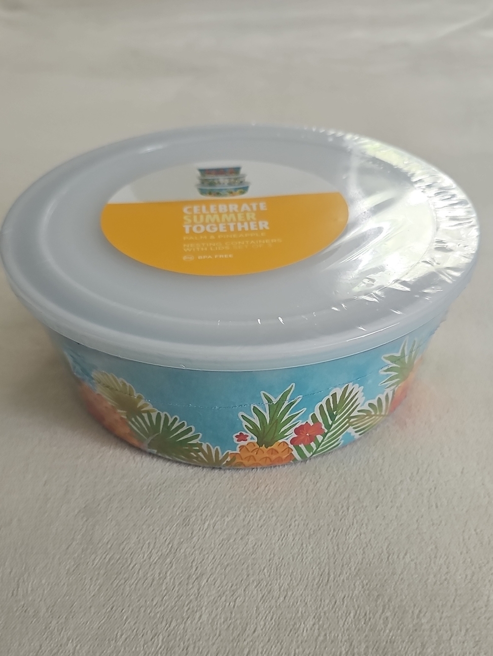 3 Nesting Containers - Palm & Pineapple Edition